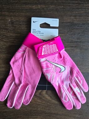 Mens Sz XXL Nike Alpha Elite Mother’s Day Baseball Batting Gloves MLB PE Pink